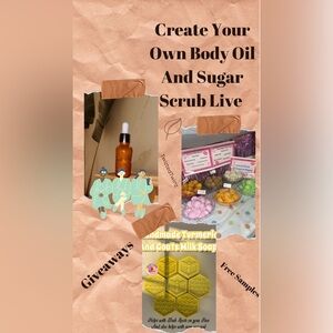 Live show Oct/4/2024 Create Your Own Body Oil & sugar scrub (Save this listing)